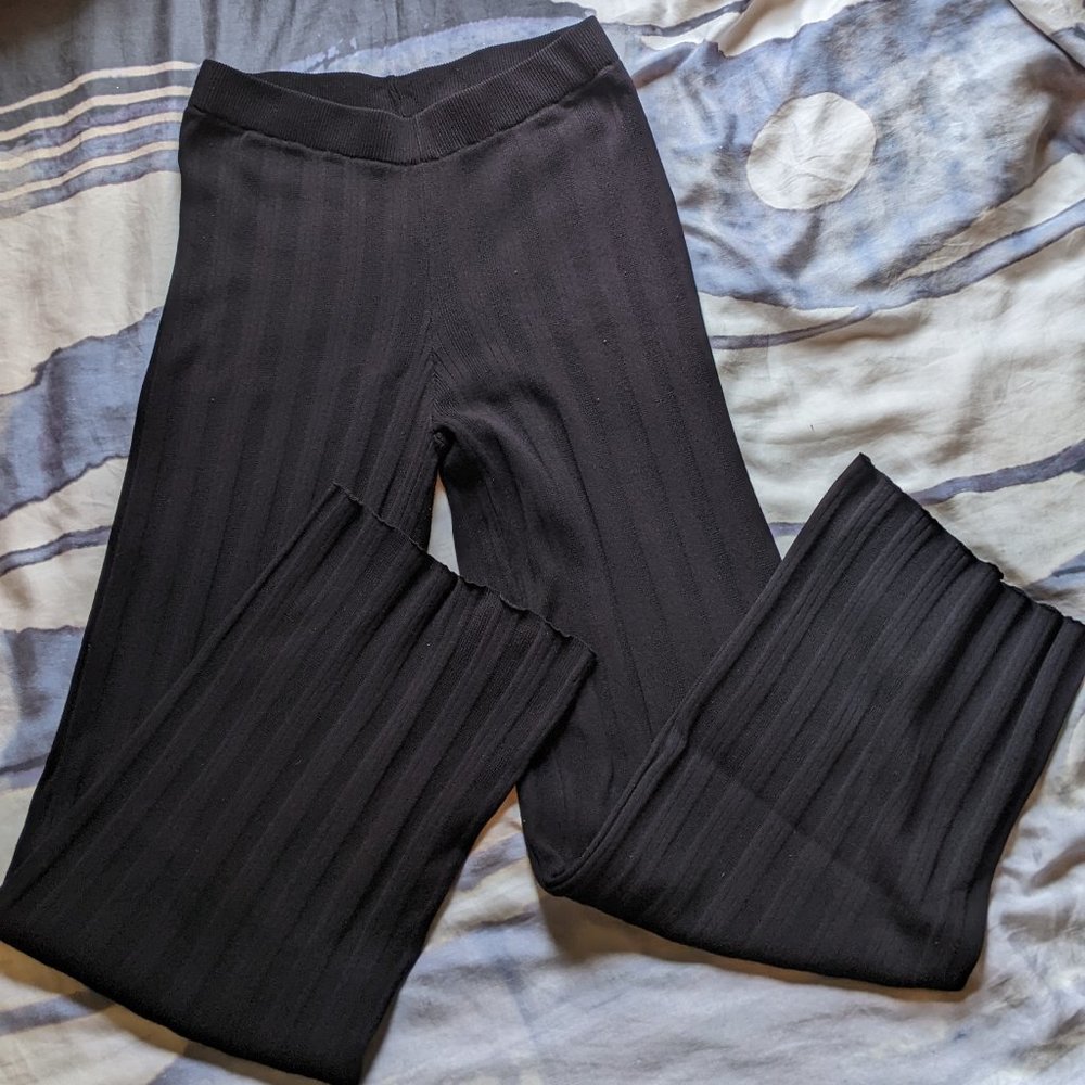 Cotton On Black Knitted Pants Sz L